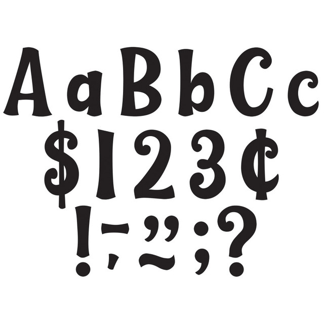 TEACHER CREATED RESOURCES Teacher Created Resources® Black 4" Wild Whimsy Letters Combo Pack, Pack of 270