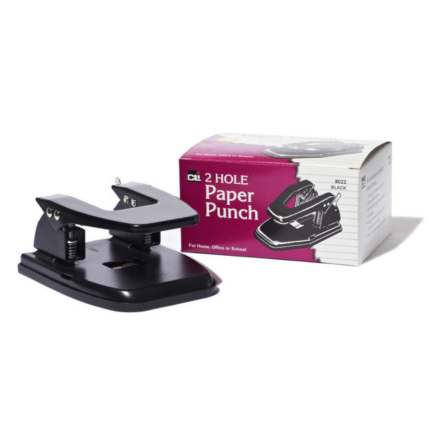 ADVANTUS Charles Leonard 2-Hole Paper Punch, 2.75 Inch Centers, 30 Sheet Capacity, Black