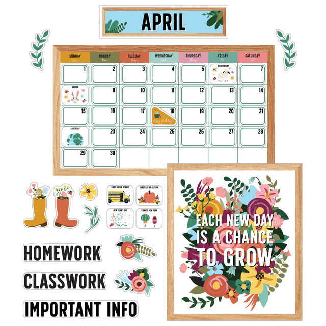 CARSON DELLOSA EDUCATION Carson Dellosa Education Grow Together Calendar Bulletin Board Set
