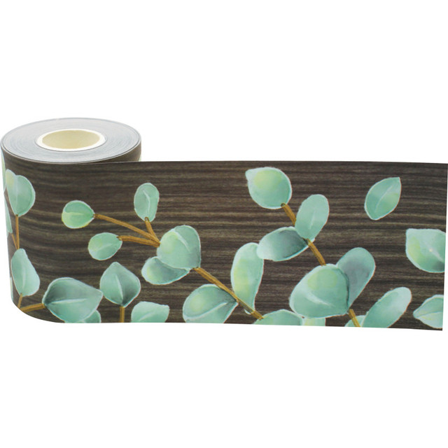TEACHER CREATED RESOURCES Teacher Created Resources® Eucalyptus Straight Rolled Border Trim, 50 Feet