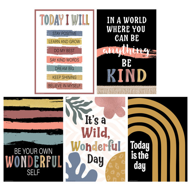 TEACHER CREATED RESOURCES Teacher Created Resources® Wonderfully Wild Positive Posters, Set of 5