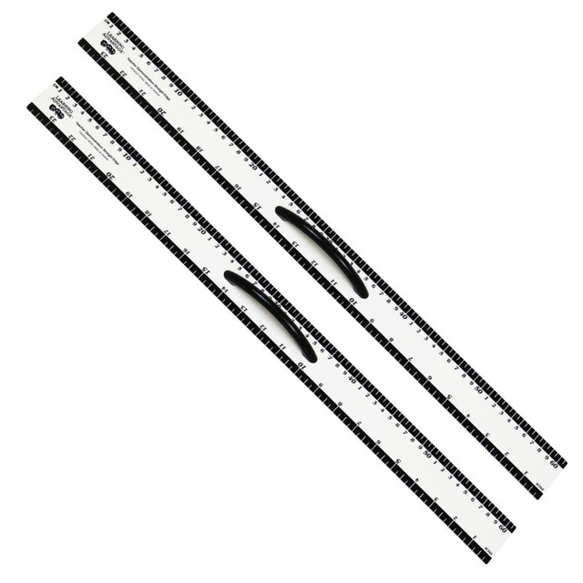 LEARNING ADVANTAGE Learning Advantage® Magnetic Dry Erase Straight Edge - 24" - Pack of 2