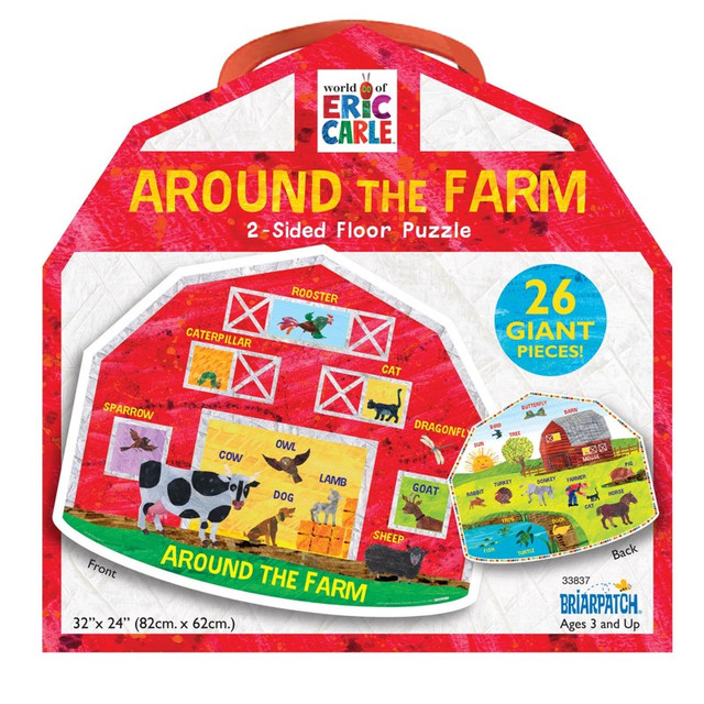 UNIVERSITY GAMES Briarpatch® The World of Eric Carle™ Around the Farm 2-Sided Floor Puzzle