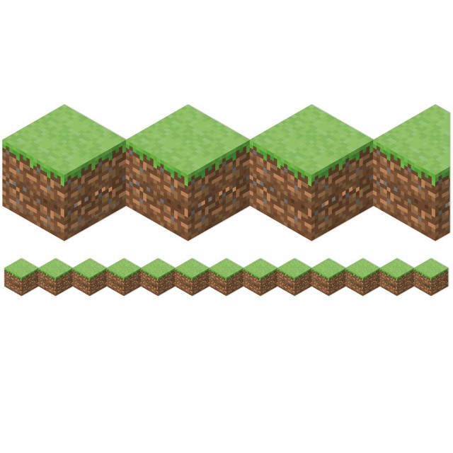 EUREKA Eureka® Minecraft Die-Cut Blocks Extra Wide Trim, 37 Feet