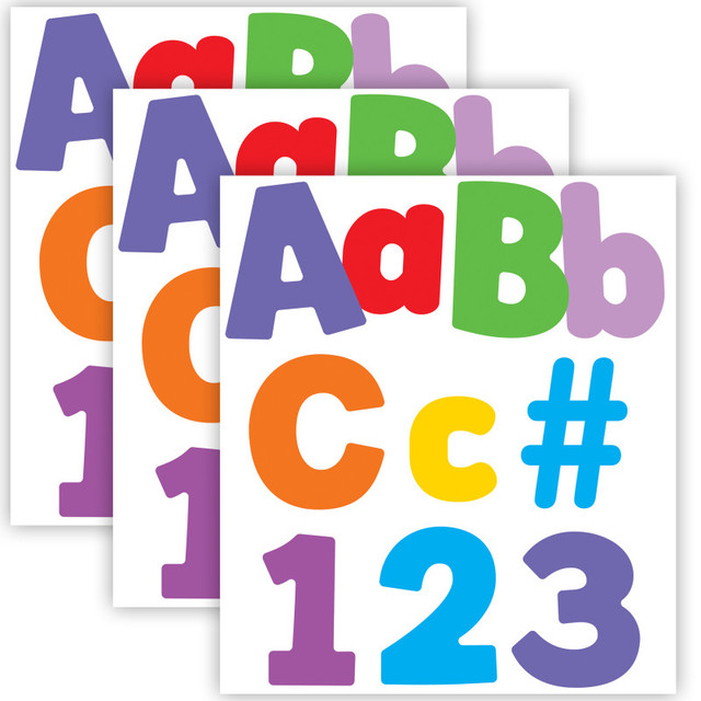 CARSON DELLOSA EDUCATION Carson Dellosa Education Color Splash Combo Pack EZ Letters, 219 Pieces Per Pack, 3 Packs