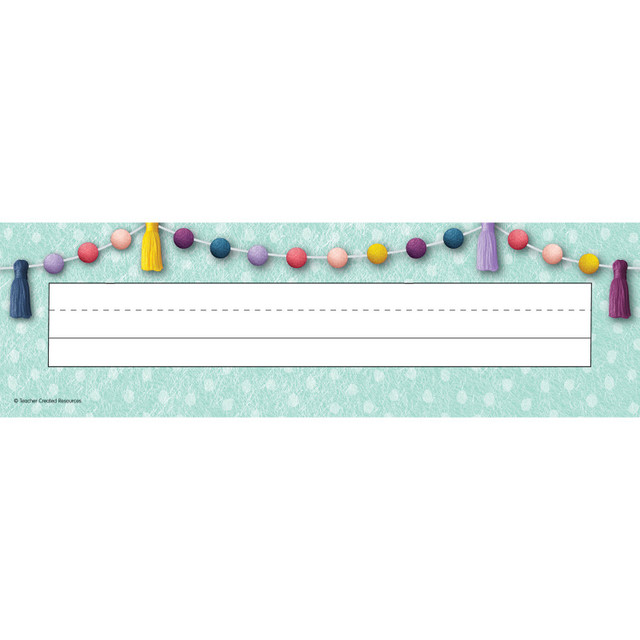 TEACHER CREATED RESOURCES Teacher Created Resources® Oh Happy Day Flat Name Plates, Pack of 36