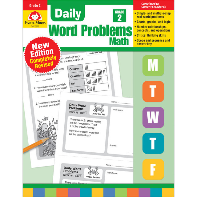 CARSON DELLOSA EDUCATION Evan-Moor Educational Publishers Daily Word Problems Math, Grade 2