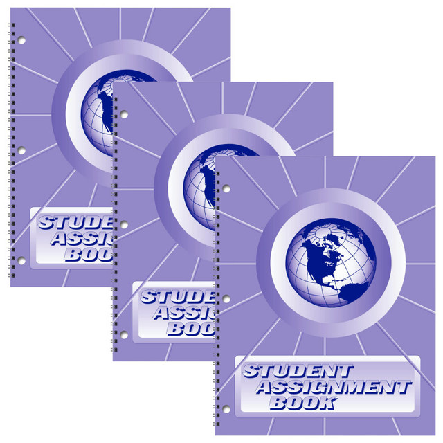 ELAN PUBLISHING WARD® Student Assignment Book, Pack of 3