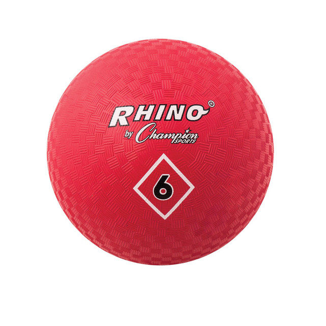 CHAMPION SPORTS Champion Sports Playground Ball, 6", Red