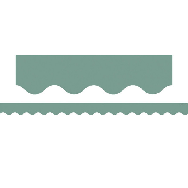 TEACHER CREATED RESOURCES Teacher Created Resources® Retreat Green Scalloped Border Trim, 35 Feet