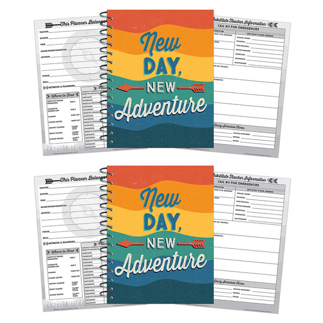 EUREKA Eureka® Adventurer Lesson Plan Spiral Bound Book, Pack of 2
