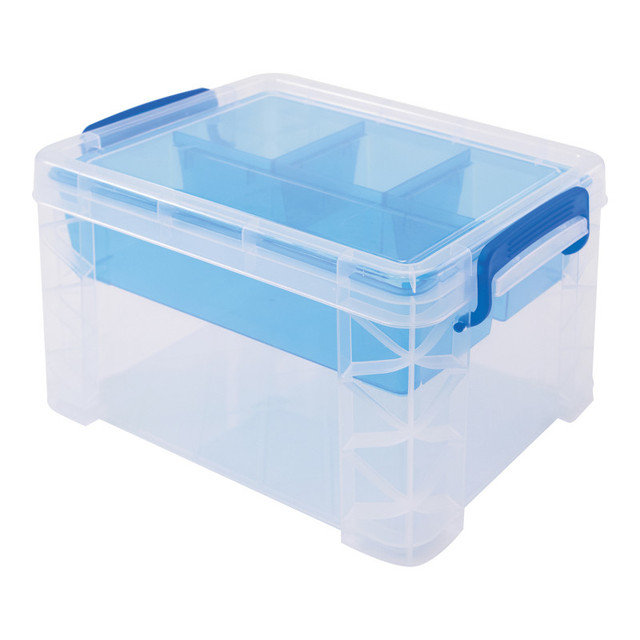 ADVANTUS Super Stacker® Divided Storage Box with Insert