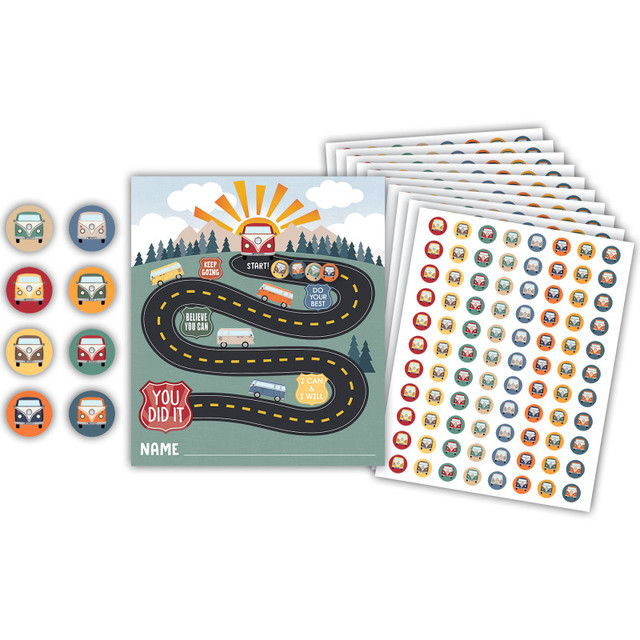 TEACHER CREATED RESOURCES Teacher Created Resources® Moving Mountains Road Trip Reward Trackers with Stickers