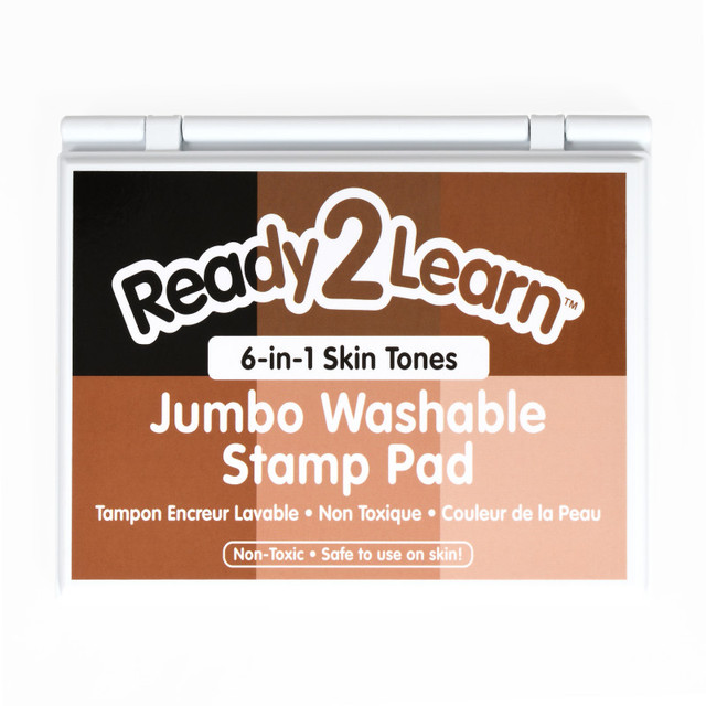 LEARNING ADVANTAGE READY 2 LEARN™ Jumbo Washable Stamp Pad - 6-in-1 - Skin Tones