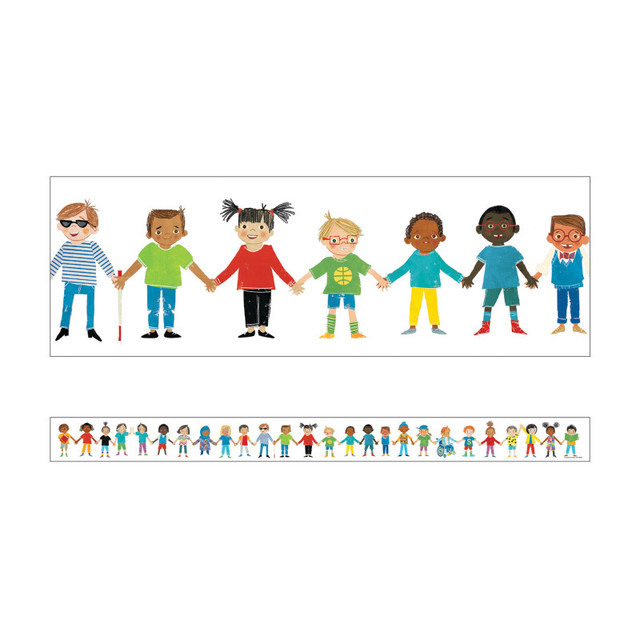 CARSON DELLOSA EDUCATION Carson Dellosa Education All Are Welcome Kids Straight Borders, 36 Feet