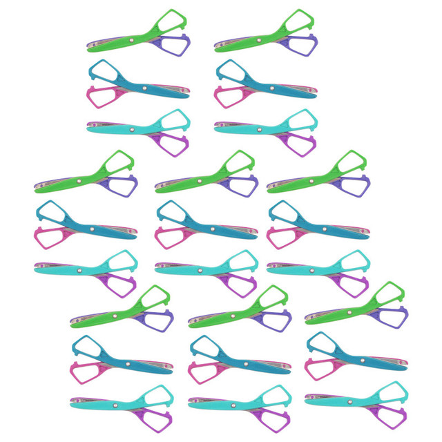 ACME UNITED CORPORATION Westcott® Economy Plastic Safety Scissors, 5-1/2" Blunt, Assorted Colors (No Color Choice), Pack of 24