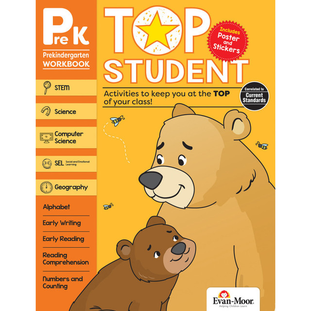 EVAN-MOOR Evan-Moor Educational Publishers Top Student Activity Book, Grade PreK