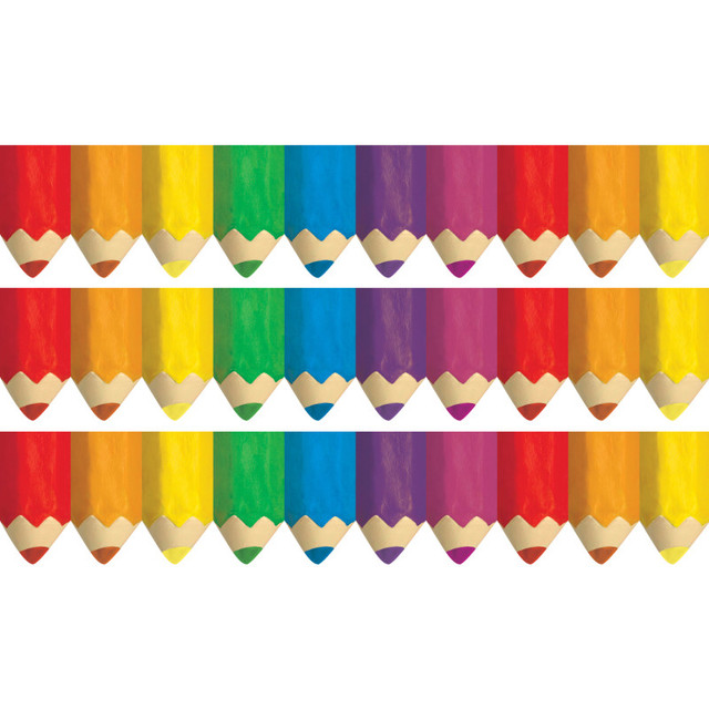 CREATIVE TEACHING PRESS Creative Teaching Press® Jumbo Color Pencils EZ Border, 48 Feet Per Pack, 3 Packs