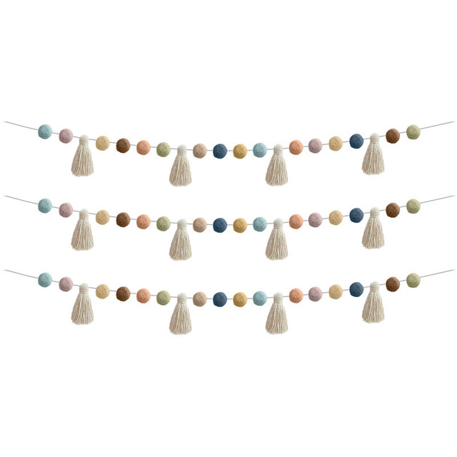 TEACHER CREATED RESOURCES Teacher Created Resources® Everyone is Welcome Pom-Poms and Tassels Garland, Pack of 3