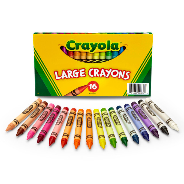 CRAYOLA LLC Crayola® Large Crayons, Classic Colors, 16 Count