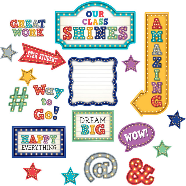 TEACHER CREATED RESOURCES Teacher Created Resources® Marquee Our Class Shines Bulletin Board Set