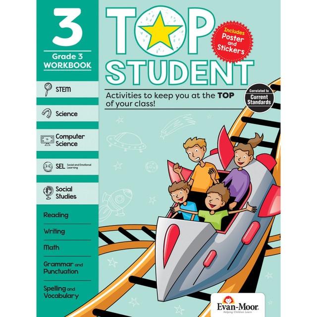 CARSON DELLOSA EDUCATION Evan-Moor Educational Publishers Top Student Activity Book, Grade 3