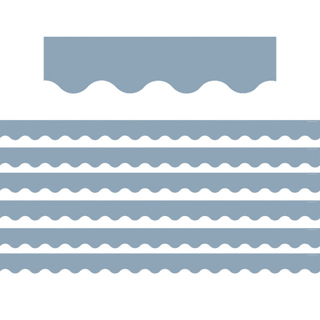 TEACHER CREATED RESOURCES Teacher Created Resources® Cottage Blue Scalloped Border Trim, 35 Feet Per Pack, 6 Packs