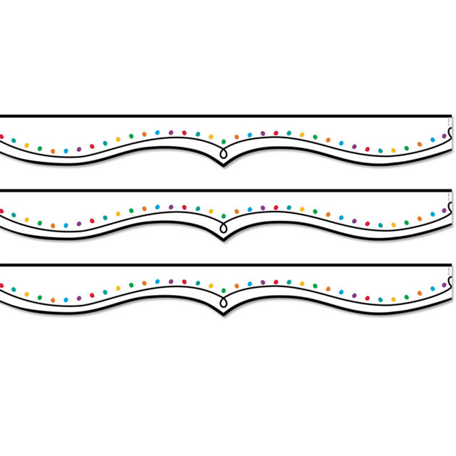 CREATIVE TEACHING PRESS Creative Teaching Press® Color Dotted Swirl EZ Border, Bulletin Board Border, 48 Feet Per Pack, 3 Packs