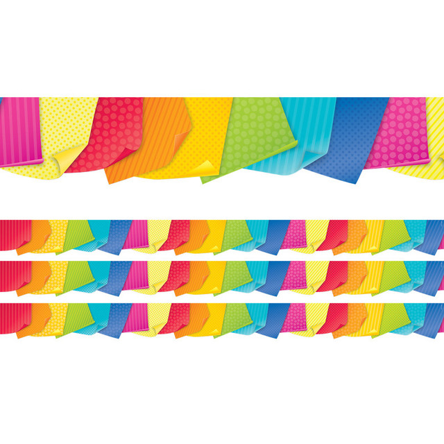 CREATIVE TEACHING PRESS Creative Teaching Press® Bold & Bright Sticky Notes EZ Border, 48 Feet Per Pack, 3 Packs