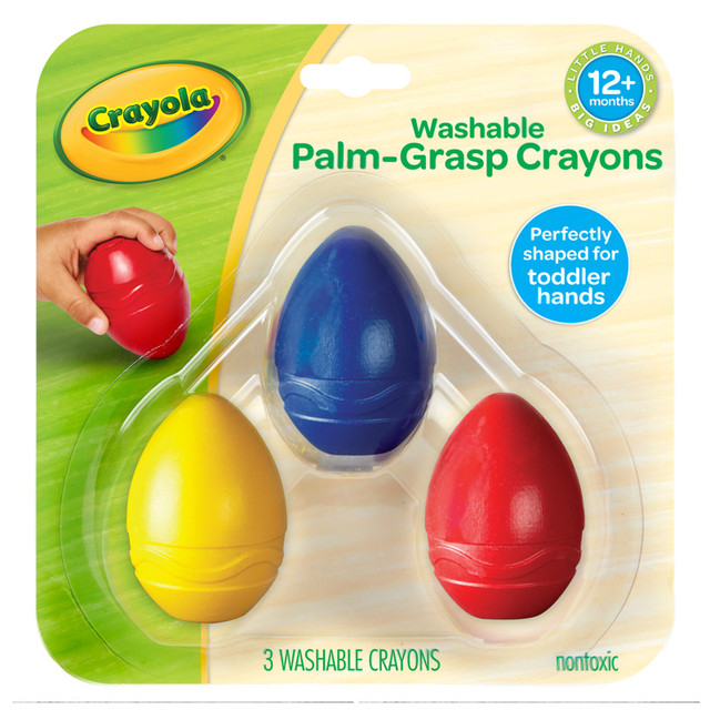 CRAYOLA LLC Crayola® My First Crayola® Washable Palm-Grasp Crayons, Pack of 3