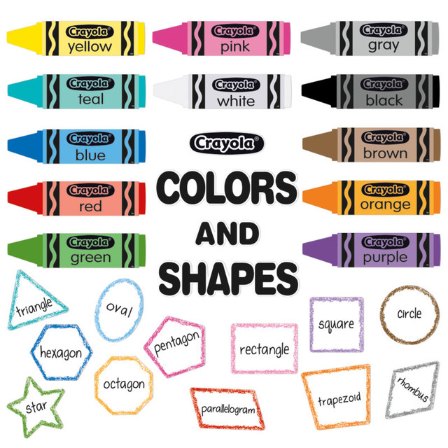 EUREKA Eureka® Crayola® Colors & Shapes Bulletin Board Set