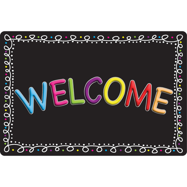 ASHLEY PRODUCTIONS Ashley Productions® Smart Poly™, The Original Fun Mat™, Welcome Mat, 15.5" x 23.5", Chalk Loops, Welcome