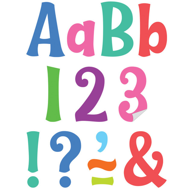 TEACHER CREATED RESOURCES Teacher Created Resources® Colorful 4" Wild Whimsy Self-Adhesive Letters, 222 Pieces