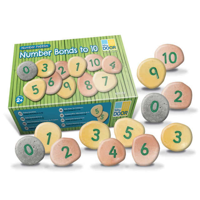 YELLOW DOOR US LLC Yellow Door Number Pebbles, Set of 22
