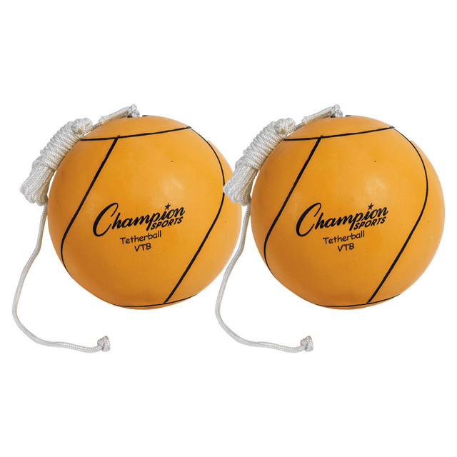 CHAMPION SPORTS Champion Sports Tether Ball, Optic Yellow, Pack of 2