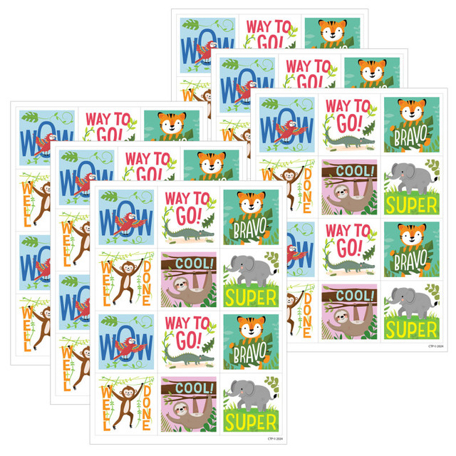 CREATIVE TEACHING PRESS Creative Teaching Press® Jungle Friends Reward Stickers, 60 Per Pack, 6 Packs