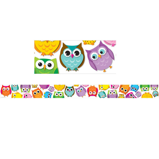 CARSON DELLOSA EDUCATION Carson Dellosa Education Colorful Owls Straight Border, 36 Feet