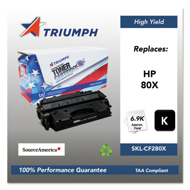 TRI INDUSTRIES NFP Triumph™ CF280X 751000NSH1319 Remanufactured CF280X (80X) High-Yield Toner, 6,900 Page-Yield, Black