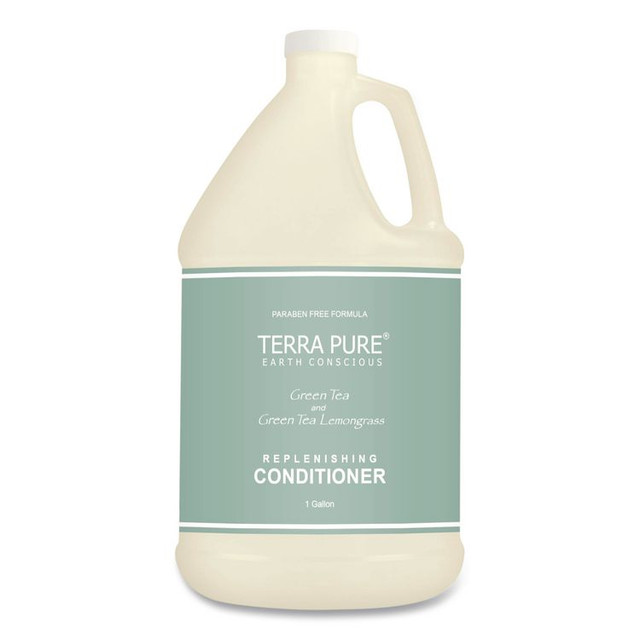 DIVERSIFIED HOSPITALITY SOLUTIONS, LTD. 002256 Terra Pure Conditioner Gallon, Green Tea Lemongrass Scent, 1 gal Bottle, 4/Carton