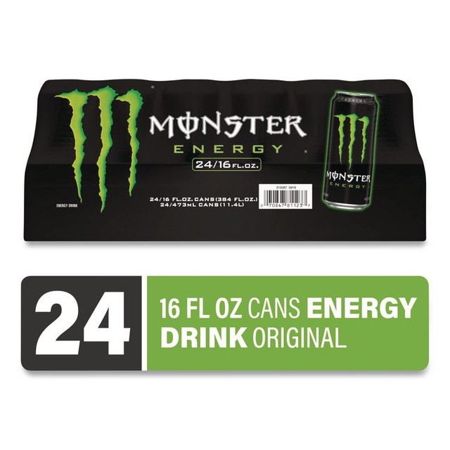 MONSTER BEVERAGE CORPORATION Energy® 22002676 Original, 16 oz Bottle, 24/Carton