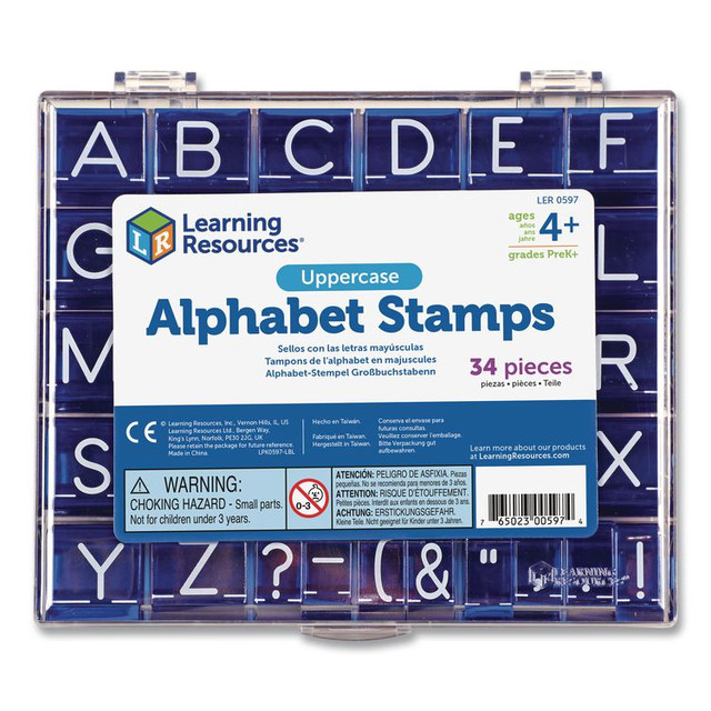 LEARNING RESOURCES LER0597 Uppercase Alphabet Stamps, 1", 34 Stamps