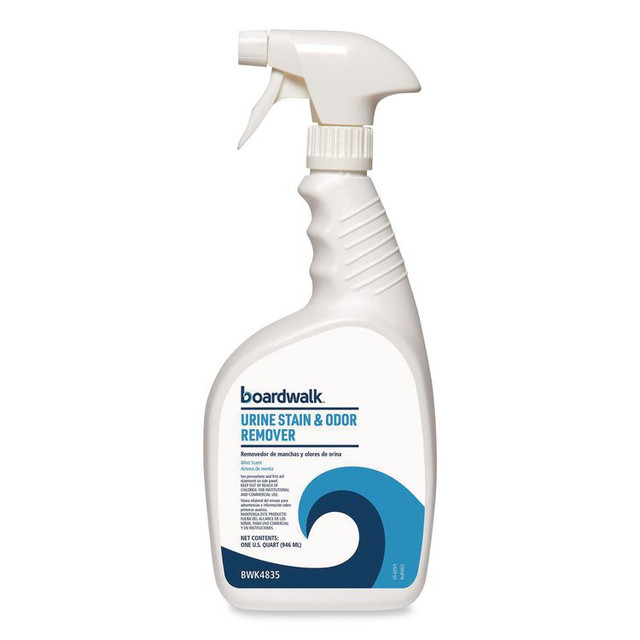 BOARDWALK 4835 Urine Stain and Odor Remover, Fresh Mint Scent, 32 oz, 12/Carton