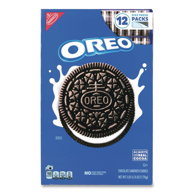 NABISCO FOOD GROUP 22002637 Cookies, Chocolate, 12 Individually Wrapped Sleeves, 3 lb 14.67 oz Box, 1 Box/Carton