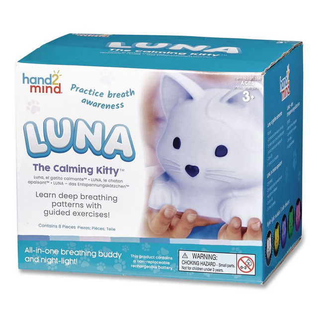 LEARNING RESOURCES hand2mind® 95384 Luna the Calming Kitty, Ages 3 and Up, White