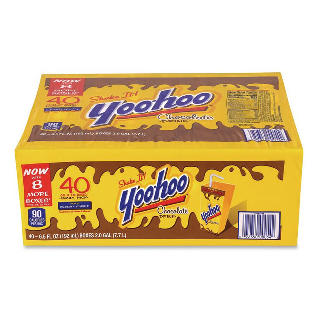 DR PEPPER SNAPPLE GROUP, INC. Yoo-hoo® 22002682 Chocolate Drink Boxes, Chocolate, 6.5 oz Box, 40/Carton