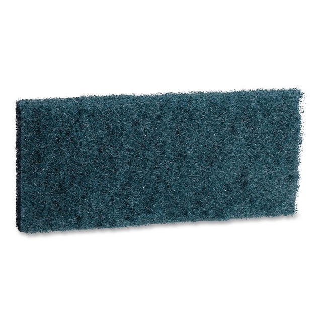 BOARDWALK 402B Medium-Duty Scrub Pad, 4.62 x 10, Blue, 10/Carton
