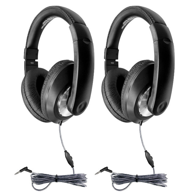 HAMILTON ELECTRONICS VCOM HamiltonBuhl® Smart-Trek Deluxe Stereo Headphone with In-Line Volume Control & 3.5mm TRS Plug, Pack of 2