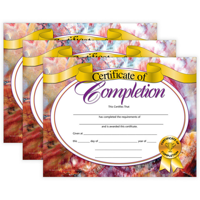 FLIPSIDE Hayes Publishing Certificate of Completion, 8.5" x 11", 30 Per Pack, 3 Packs