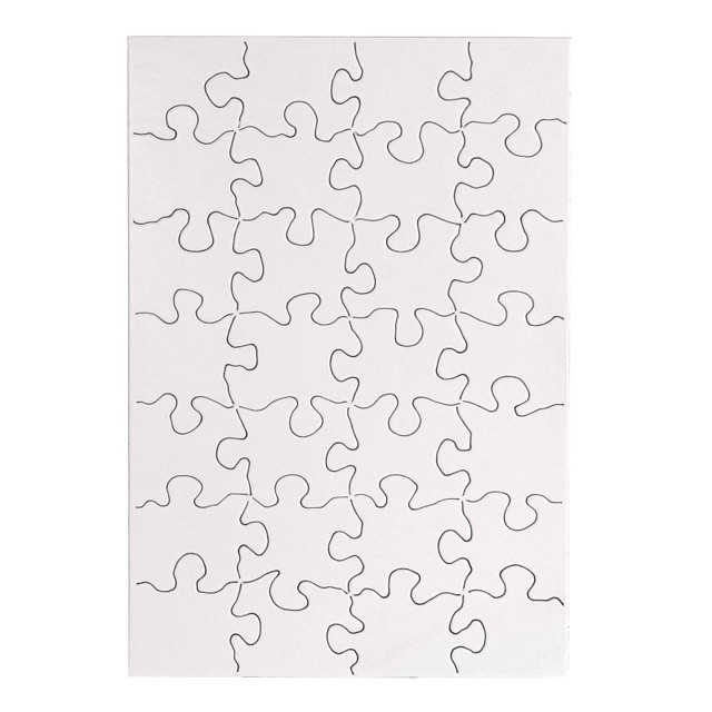 HYGLOSS PRODUCTS INC. Hygloss® Compoz-A-Puzzle®, 5 1/2" x 8" Rectangle, 28-Piece, Pack of 24