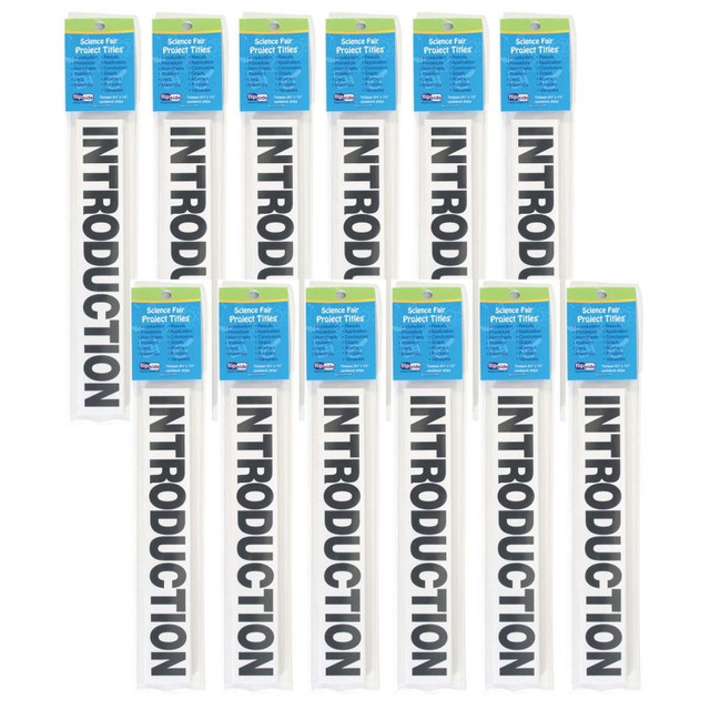 FLIPSIDE Flipside Products Science Fair Project Titles, Black, 13 Per Pack, 12 packs